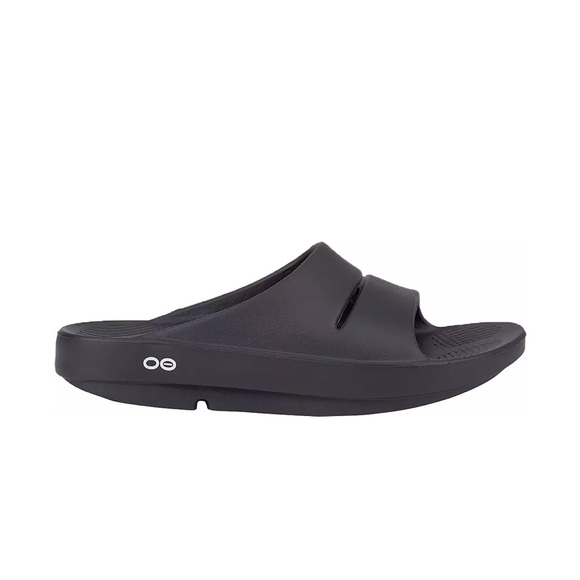 OOFOS unisex OOAHH Slides black men’s 6 women’s 8 - Picture 1 of 8